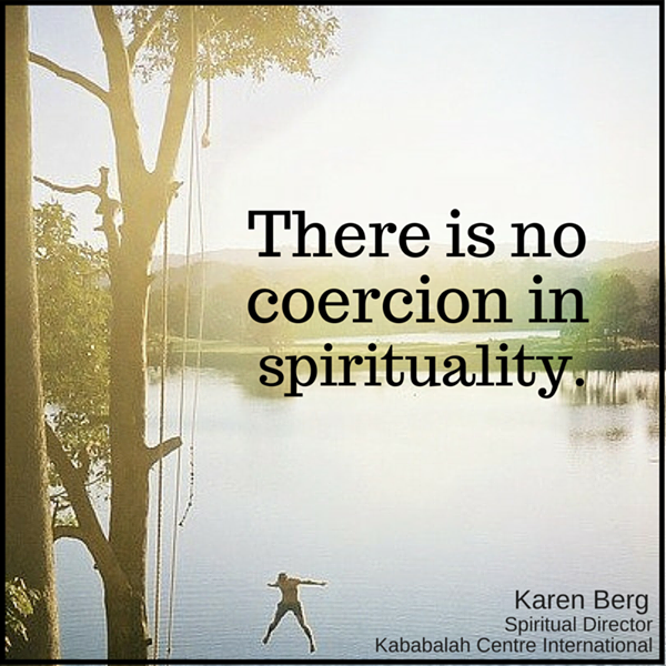 Lunes 13 de abril de 2015. No hay coerción en la espiritualidad