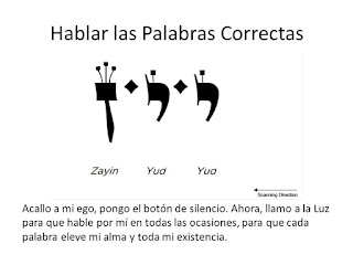 Jueves 3 de septiembre de 2015. Hablar las palabras correctas.