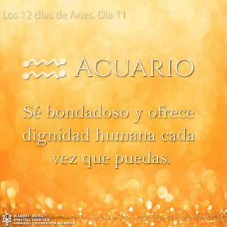 Martes 19 de abril de 2016. Paciencia y Comprensión. Acuario.