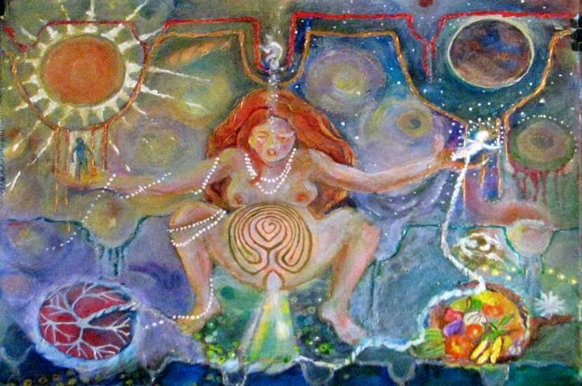 Como una mujer que va a dar a Luz