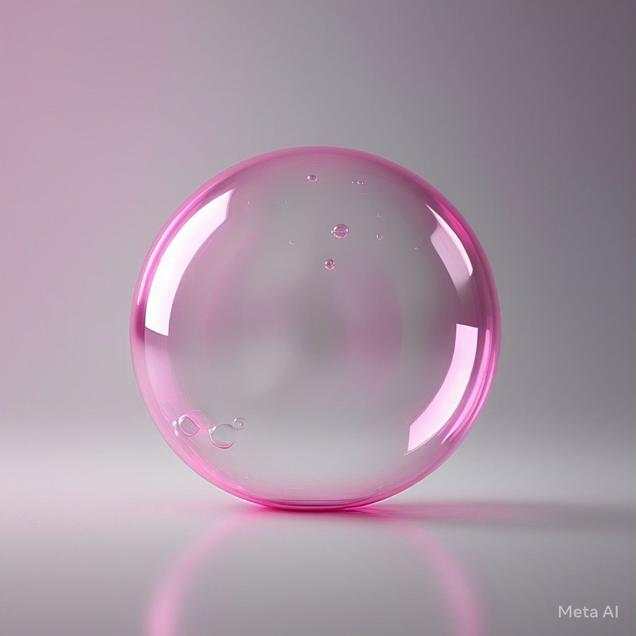 Burbuja color de rosa, no